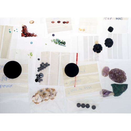 335 - Collection of loose gemstones to include a single blue zircon 1.00ct approx, green tourmaline 8.00ct... 