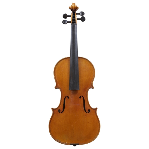 127 - Modern German violin by and labelled Martin Tauscher, Geigenbauer, Erlbach I. Vogtl. 1970, the two p... 