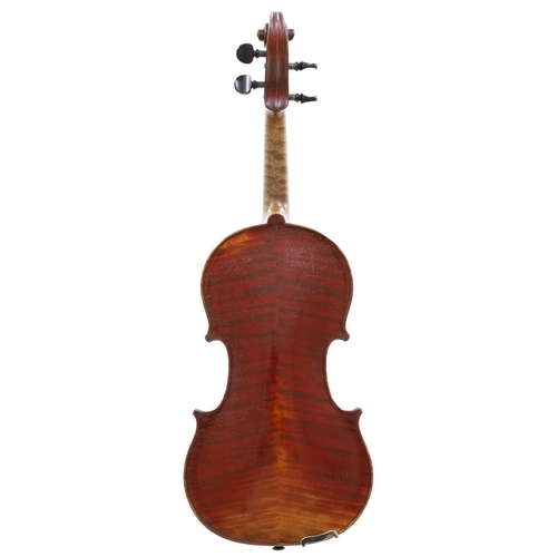 130 - French violin by and labelled Joseph Hel, Luthier á Lille 1897; also inscribed Exposition Universell... 