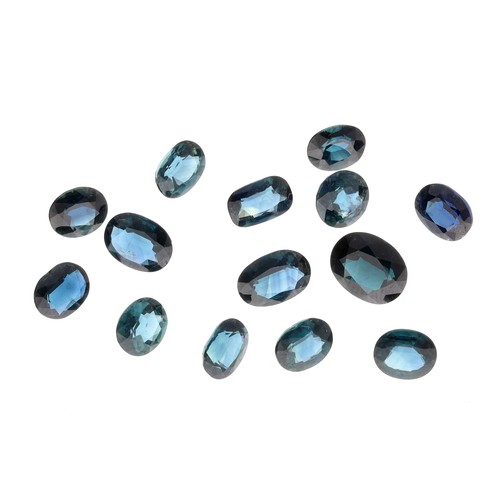 342 - Good selection of loose oval sapphires, approximately 16.50ct in total (14)