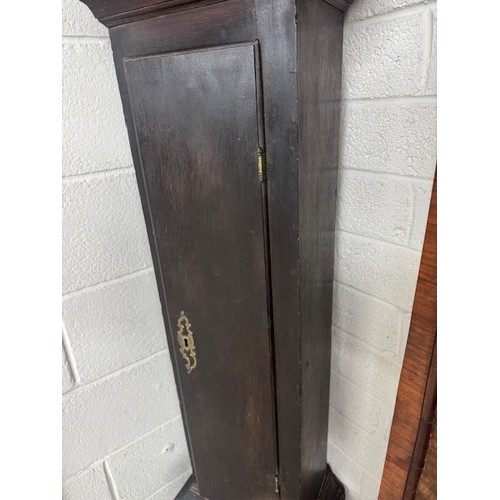 1801 - Dr John Plowman - Oak thirty hour longcase clock with birdcage movement, the 10