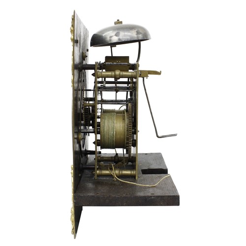 1805 - Dr John Plowman - Ebonised eight day longcase clock with five pillar movement, the 12