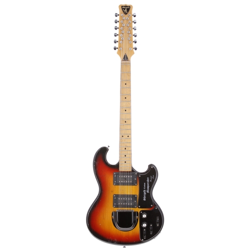 126 - 1970s Shergold Custom Masquerader twelve string electric guitar, made in England; Body: three-tone s... 