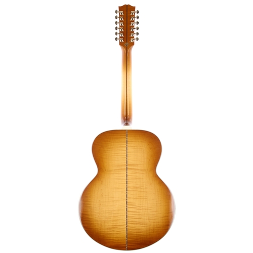 162 - 2011 Gibson Custom Shop SJ-200 twelve string acoustic guitar; Back and sides: amber burst finished m... 