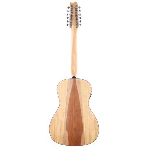 186 - Reiner Guitars by Albert Deakin RBS03 twelve string electro-acoustic guitar; Back and sides: natural... 