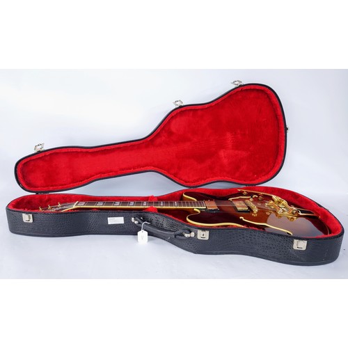 204 - 1994 Epiphone Sheraton semi-hollow body electric guitar, made in Korea; Body: tobacco sunburst finis... 