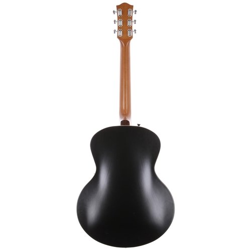 195 - Godin 5th Avenue Black SG archtop guitar, made in Canada; Body: black finished body; Neck: good; Fre... 