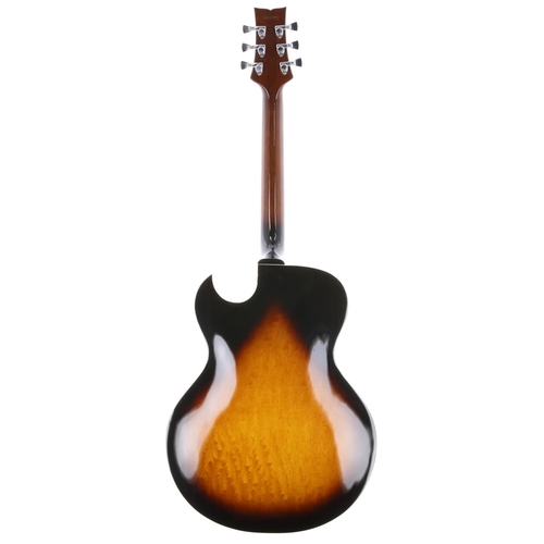 197 - 1983 Aria Pro II ES-650 SB hollow body electric guitar, made in Japan; Body: sunburst finish, a few ... 