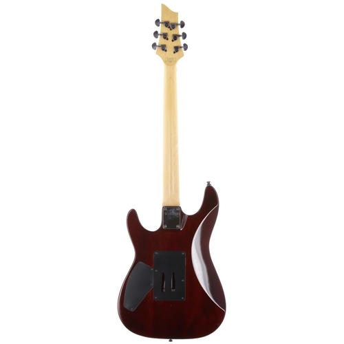203 - 2011 Schecter Diamond Series Omen Extreme FR electric guitar, made in Indonesia; Body: amber burst q... 