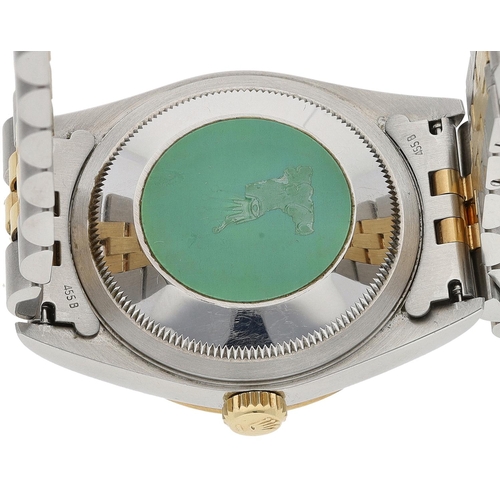 9 - (322) (9824-6-A) Rolex Oyster Perpetual Datejust stainless steel and gold gentleman's wristwatch, re... 