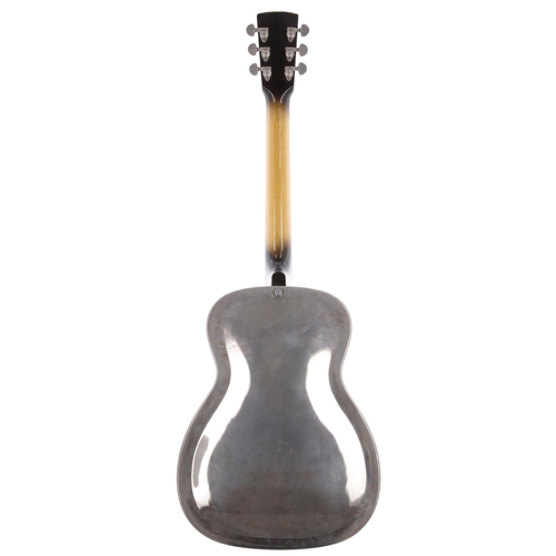 145 - Late 1960s Dobro model 36 resonator guitar, made in USA; Body: nickel plated brass body, light marks... 