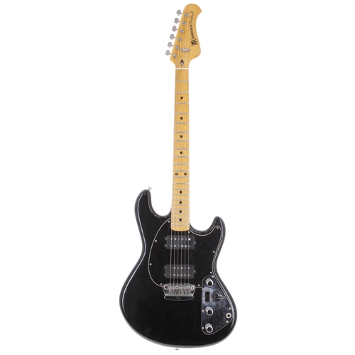 148 - 1977 Music Man Stingray I electric guitar, made in USA; Body: Black finish with various dings, blemi... 