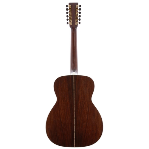156 - 1993 C.F Martin J12-40 twelve string acoustic guitar, made in USA; Back and sides: Indian rosewood, ... 