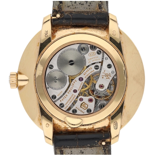 34 - (502) (405497-1-A) Patek Philippe Calatrava 18ct rose gold gentleman's wristwatch, reference no. 512... 