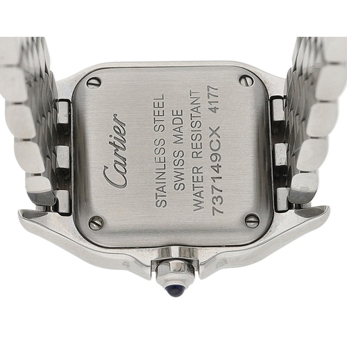 55 - (361) (9532-1-A) Cartier Panthére stainless steel lady's wristwatch, reference no. 4177, serial no, ... 