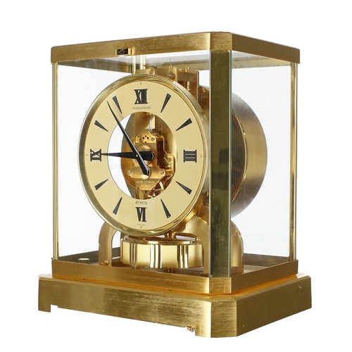 1335 - Good Jaeger-LeCoultre Atmos clock, inscribed Caliber 528-8 beneath the base and ser. no. 439432 on t... 