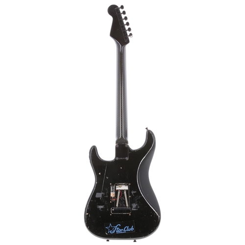 280 - UK TV Interest - Chandler Custom Strat Type electric guitar, made in England; Body: black nitro fini... 