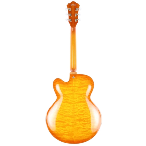 284 - 2008 Ibanez Artcore Series AF125 hollow body electric guitar, made in China; Body: amber finished qu... 