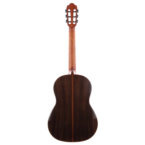 1612 - Milestones of Music La Espagna classical guitar, made in China; Back and sides: Indian rosewood; Top... 