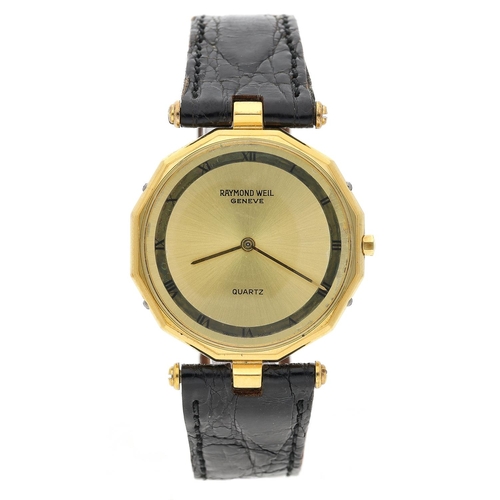 RAYMOND WEIL GENEVE 18K クォーツ腕時計 A2910 Raymond Weil Geneve Quartz 18k gold plated gentleman's dress