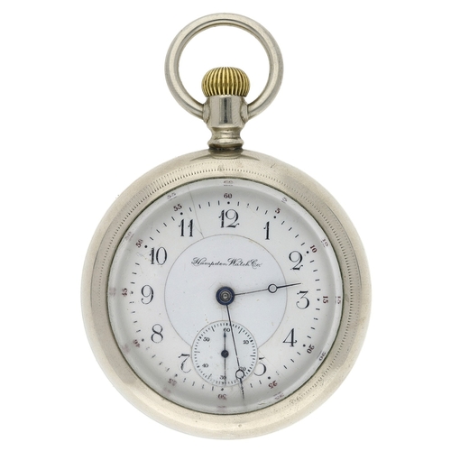 411 - Hampden Watch Co. Oresilver lever set pocket watch, serial no. 953316, circa 1907, signed Dueber 17 ... 