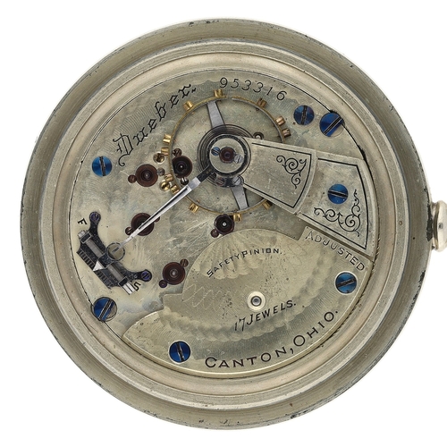 411 - Hampden Watch Co. Oresilver lever set pocket watch, serial no. 953316, circa 1907, signed Dueber 17 ... 