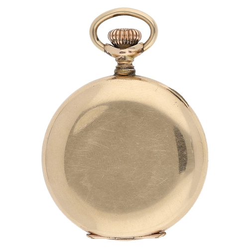 424 - American Waltham gold plated fob watch, circa 1903, size Os 15 jewel movement, Roman numeral dial wi... 