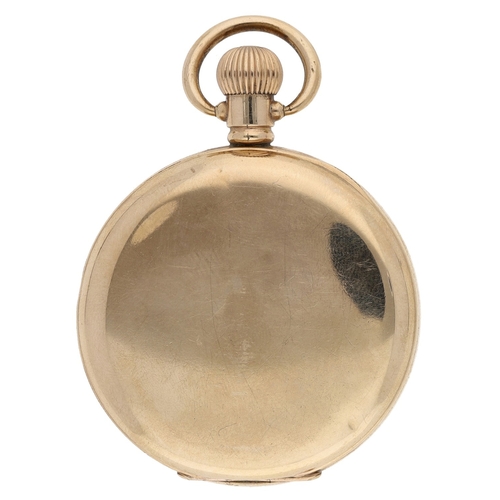 417 - American Waltham gold plated lever pocket watch, serial no. 20220593, circa 1915, signed movement wi... 