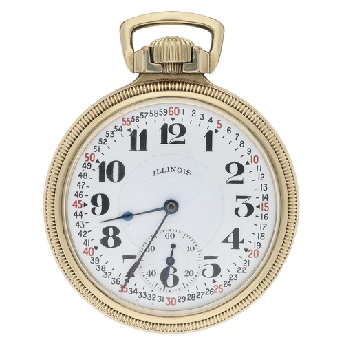 420 - Illinois Watch Co. 'Bunn Special' 10k gold filled lever set pocket watch, serial no. 4315443, circa ... 