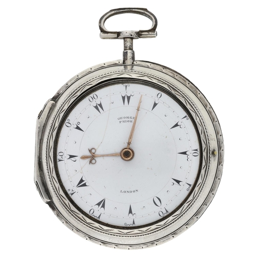 George Prior, London - Turkish market silver pair cased verge