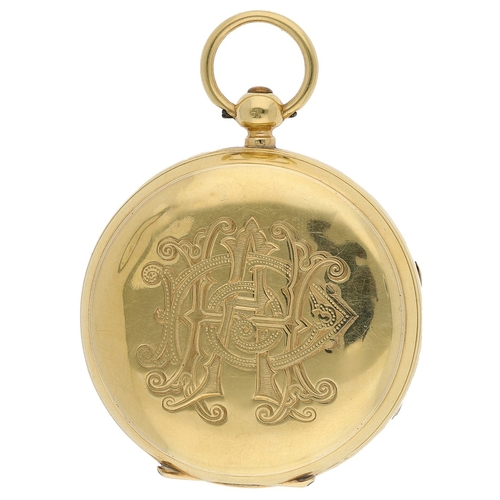 430 - Adam Burdess, Coventry - Edwardian 18ct fusee lever pocket watch, Chester 1903, signed movement, no.... 