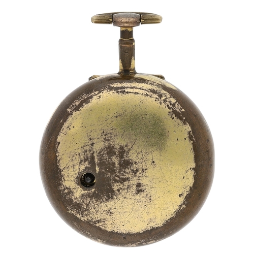 438 - Robert Barnes, Birmingham - English 18th century gilt metal and tortoiseshell pair cased verge pocke... 