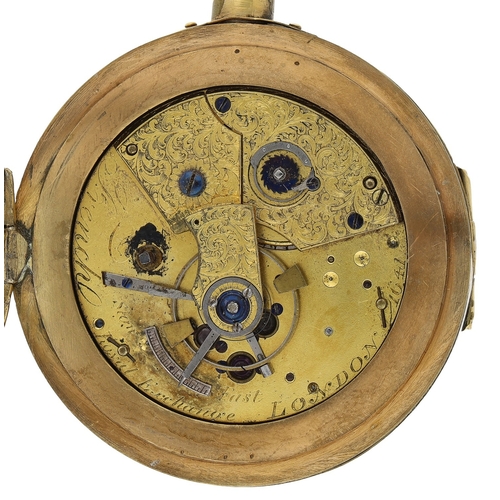 451 - French, Royal Exchange, London - plunge repeating pocket watch in a customised case, no. 1641, signe... 