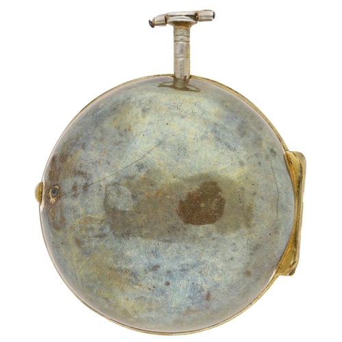 457 - Johan Bushman, London - early 18th century gilt metal pair cased verge pocket watch, signed fusee mo... 