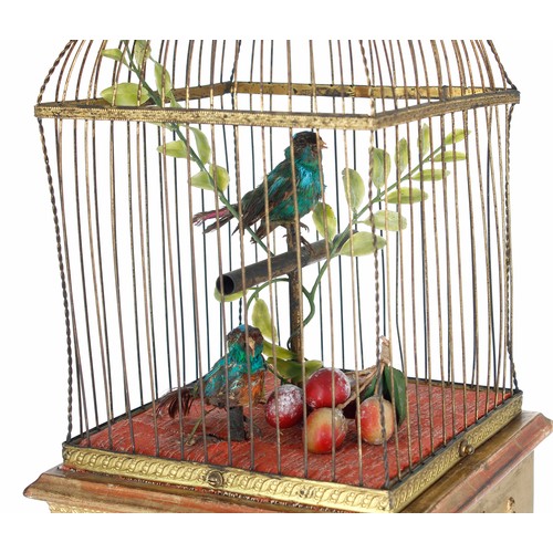 1315 - Singing birds automata in the manner of Blaise Bontems, with two birds, one perched above the other ... 