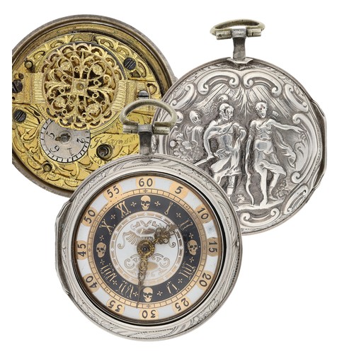 J. Samson, London - George III repoussé silver pair cased