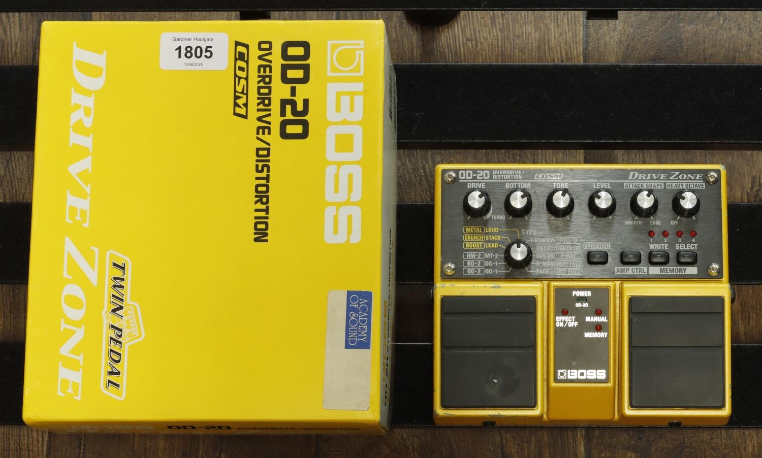 Boss Drive Zone OD-20 Overdrive/Distortion guitar pedal, boxed