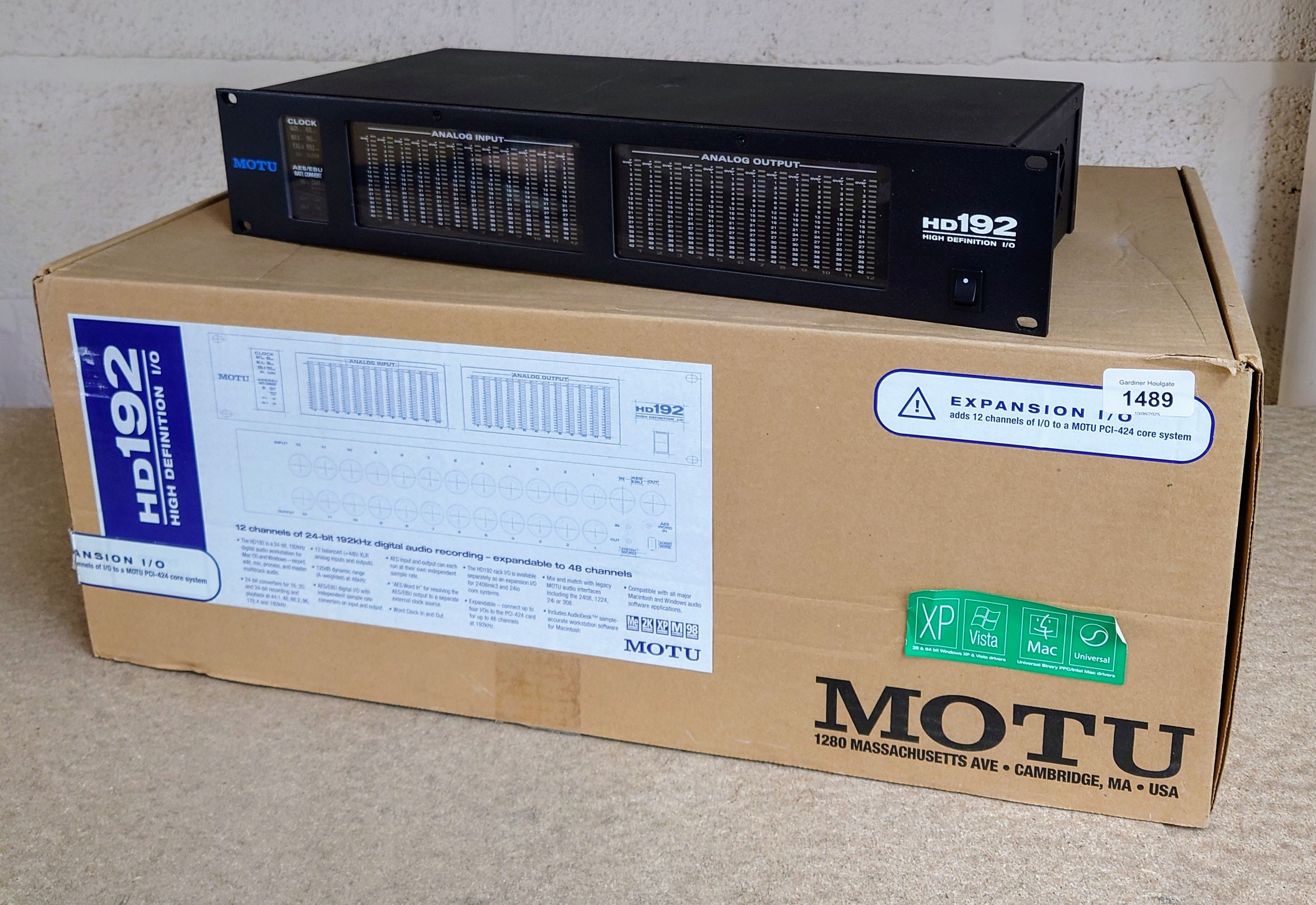 Motu HD192 High Definition audio interface with twelve channel ...