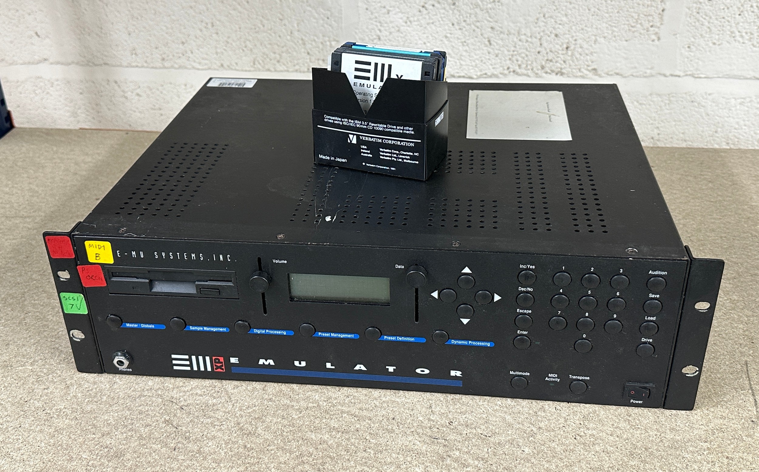 Emu XP Emulator rack unit, sold with a selection of associated floppy ...