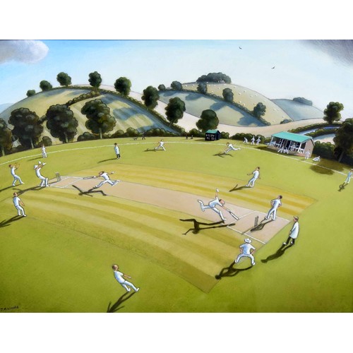 Jonathan Armigel Wade (b. 1960) - "The Quick Single", signed also inscribed on the artist original label verso and numbered 2512, oil on board, 13.5" x 10.5", contained within the artist original hand crafted frame behind glass, 21" x 18" overall