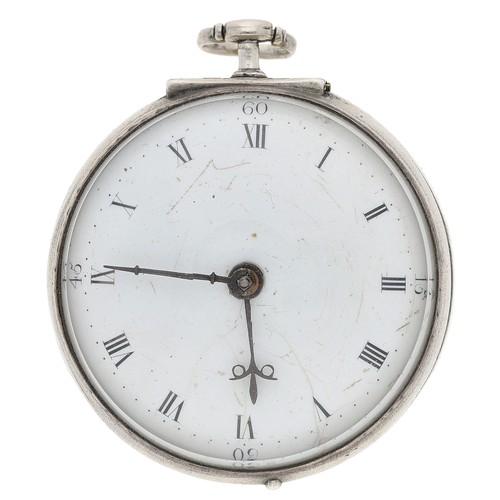 53 - John Berry, London - George I silver pair cased verge pocket watch, No. 909, London 1716, signed fus... 