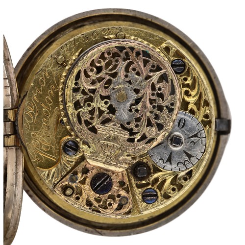 33 - George Prior, London - small silver pair cased verge pocket watch made for the Turkish Market, No. 2... 