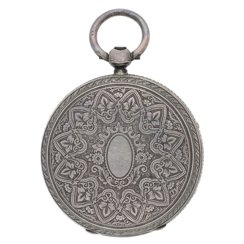 6 - Adam Burdess, Coventry - Victorian silver fusee lever pocket watch, London 1888, No. 19011, signed m... 