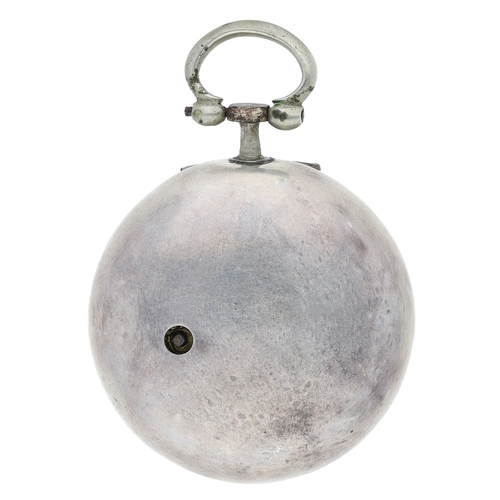 8 - George Badderley, Newport - English 18th century silver pair cased verge pocket watch, Chester 1763,... 