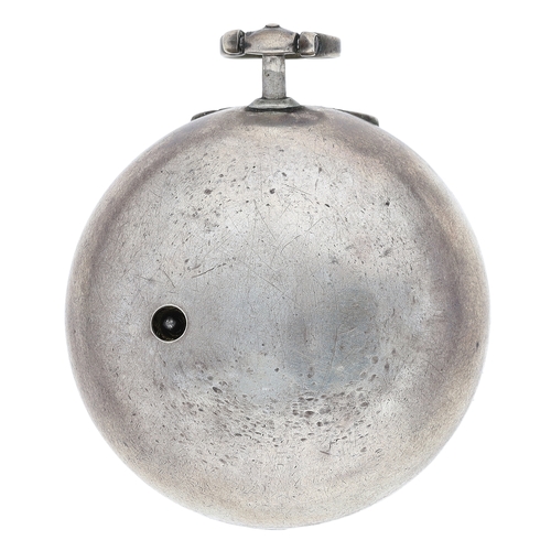 9 - Thomas Lee, Leicester - George III silver pair cased verge pocket watch, circa 1770, No. 4137, signe... 