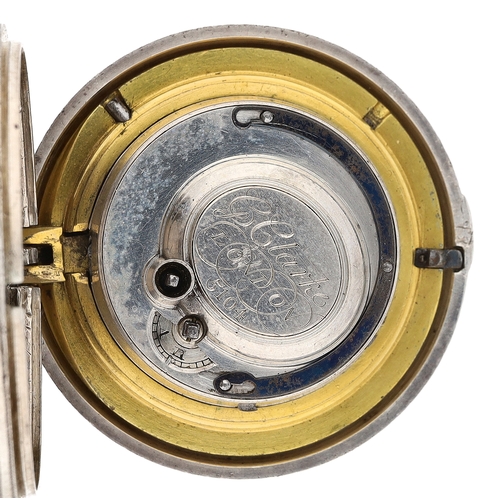 19 - George Clark, London - Fine George III silver pair cased verge plunge quarter repeating pocket watch... 