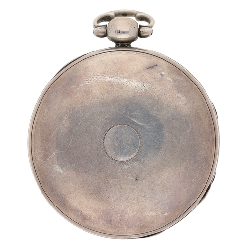 23 - Barwise, St Martins Lane - George IV silver duplex pocket watch, London 1829, signed fusee movement ... 