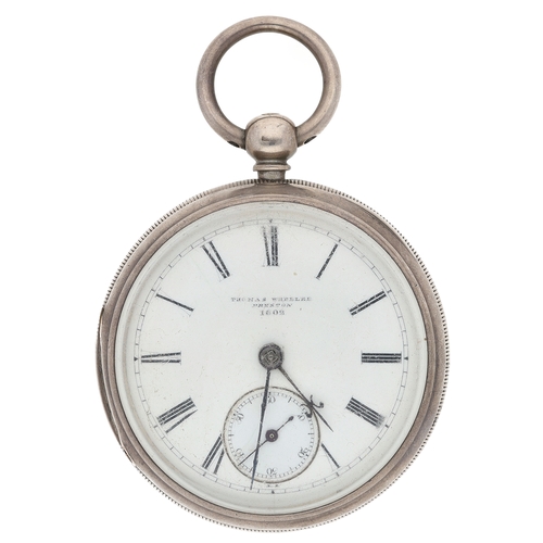 24 - Thomas Wheeler, Preston - Victorian 'Wheeler Patentee' silver fusee lever pocket watch, Chester 1880... 