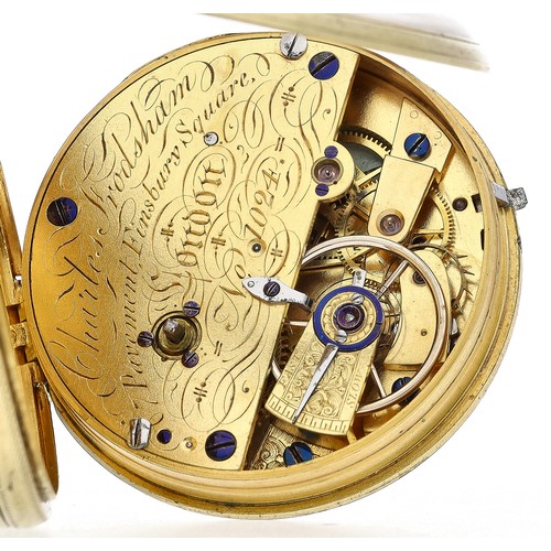 26 - Charles Frodsham, London - Early Victorian silver gilt fusee lever pocket watch, London 1838, No. 10... 