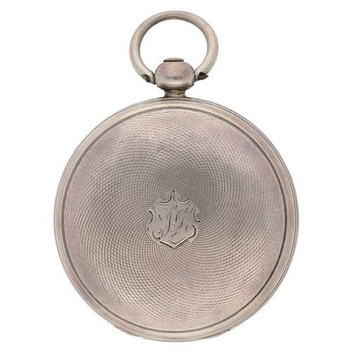 31 - Barraud, London - George IV silver fusee lever pocket watch, London 1829, No. 14910,  signed movemen... 